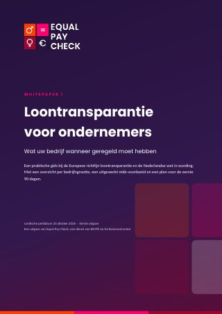 Omslag van whitepaper 1: Loontransparantie voor ondernemers