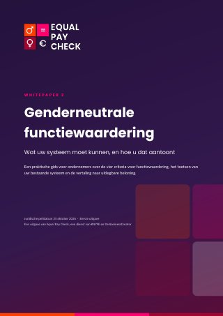 Omslag van whitepaper 2: Genderneutrale functiewaardering