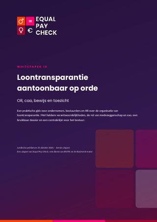 Omslag van whitepaper 10: Loontransparantie aantoonbaar op orde